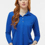 Paragon Womens Lady Palm Moisture Wicking 3/4 Sleeve Polo Shirt - Royal Blue