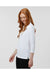Paragon 120 Womens Lady Palm 3/4 Sleeve Polo Shirt White Model Side