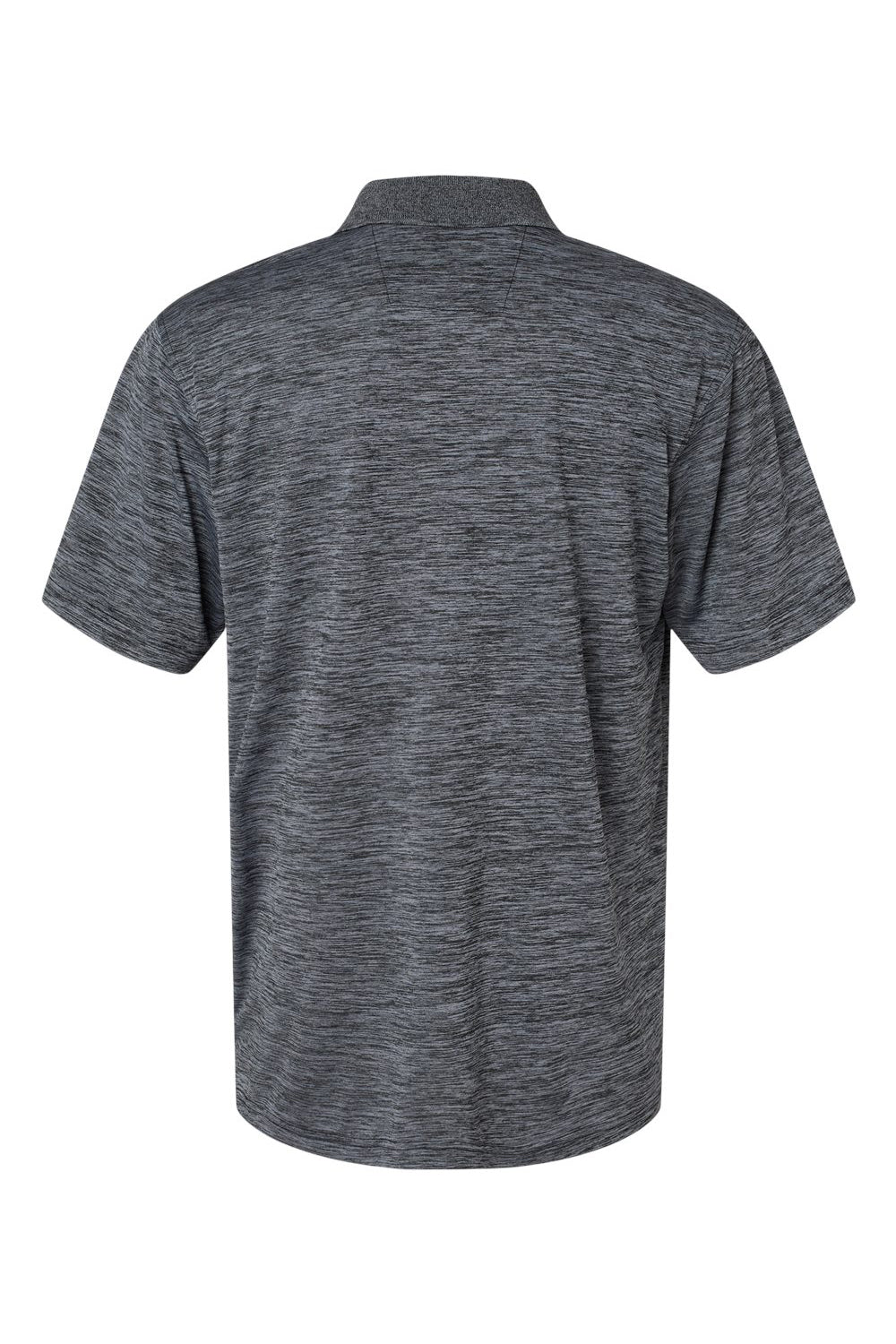 Paragon 130 Mens Dakota Moisture Wicking Short Sleeve Polo Shirt Heather Black Flat Back