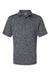 Paragon 130 Mens Dakota Moisture Wicking Short Sleeve Polo Shirt Heather Black Flat Front