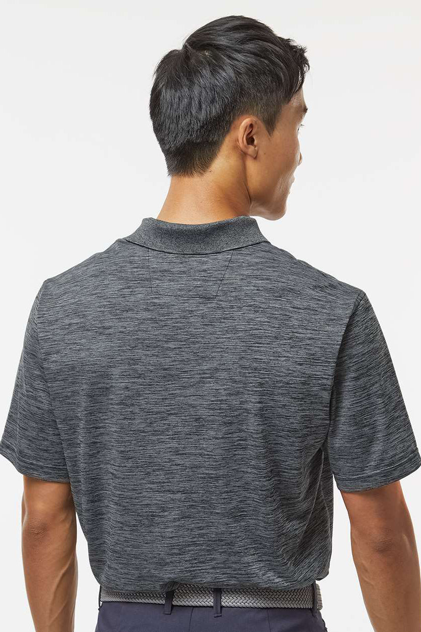 Paragon 130 Mens Dakota Moisture Wicking Short Sleeve Polo Shirt Heather Black Model Back