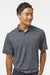 Paragon 130 Mens Dakota Moisture Wicking Short Sleeve Polo Shirt Heather Black Model Front