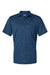 Paragon 130 Mens Dakota Striated Short Sleeve Polo Shirt Heather Deep Blue Flat Front