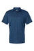 Paragon 130 Mens Dakota Moisture Wicking Short Sleeve Polo Shirt Heather Deep Blue Flat Front