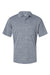 Paragon 130 Mens Dakota Striated Short Sleeve Polo Shirt Heather Steel Grey Flat Front