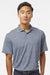 Paragon 130 Mens Dakota Moisture Wicking Short Sleeve Polo Shirt Heather Steel Grey Model Front