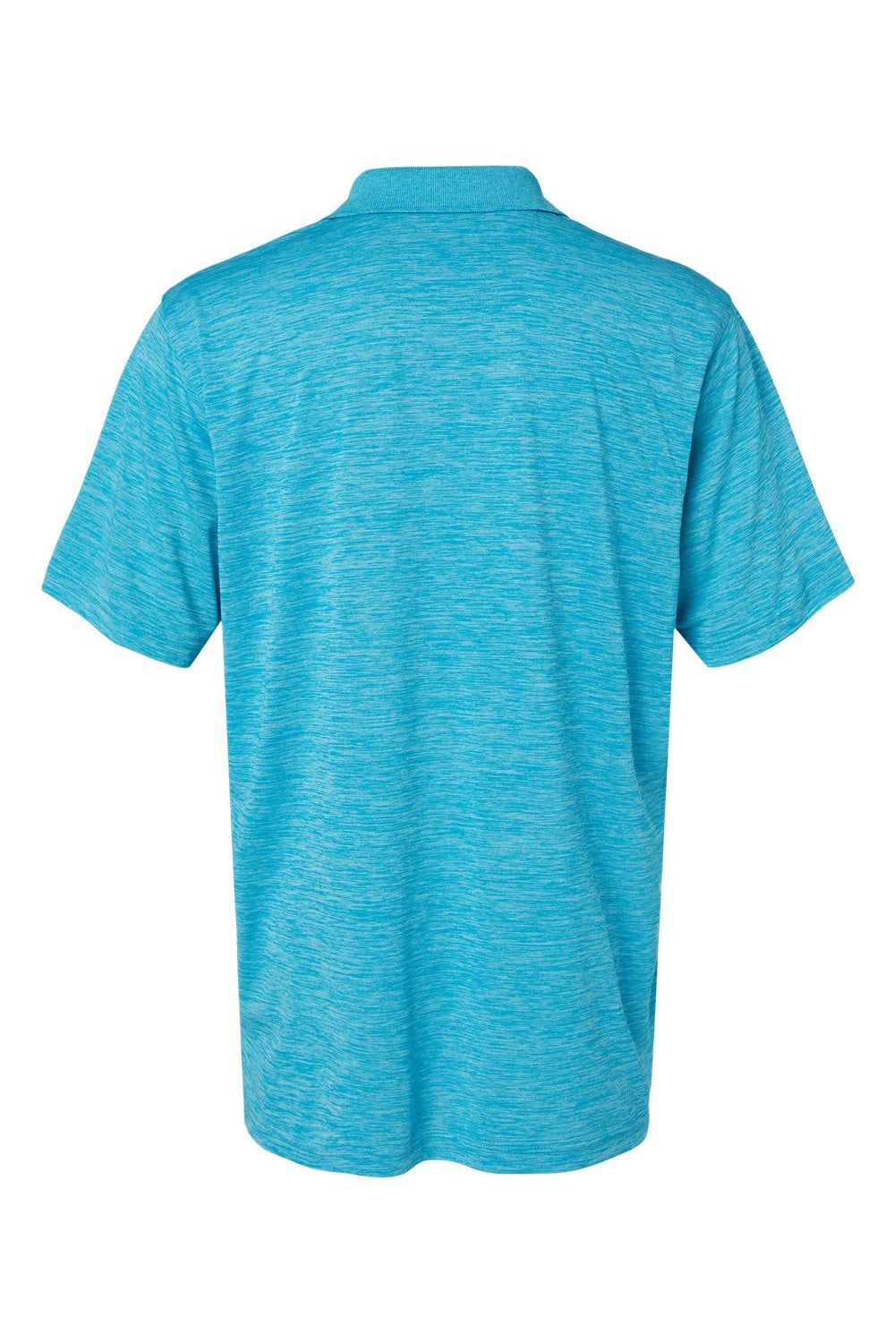 Paragon 130 Mens Dakota Striated Short Sleeve Polo Shirt Heather Turquoise Blue Flat Back