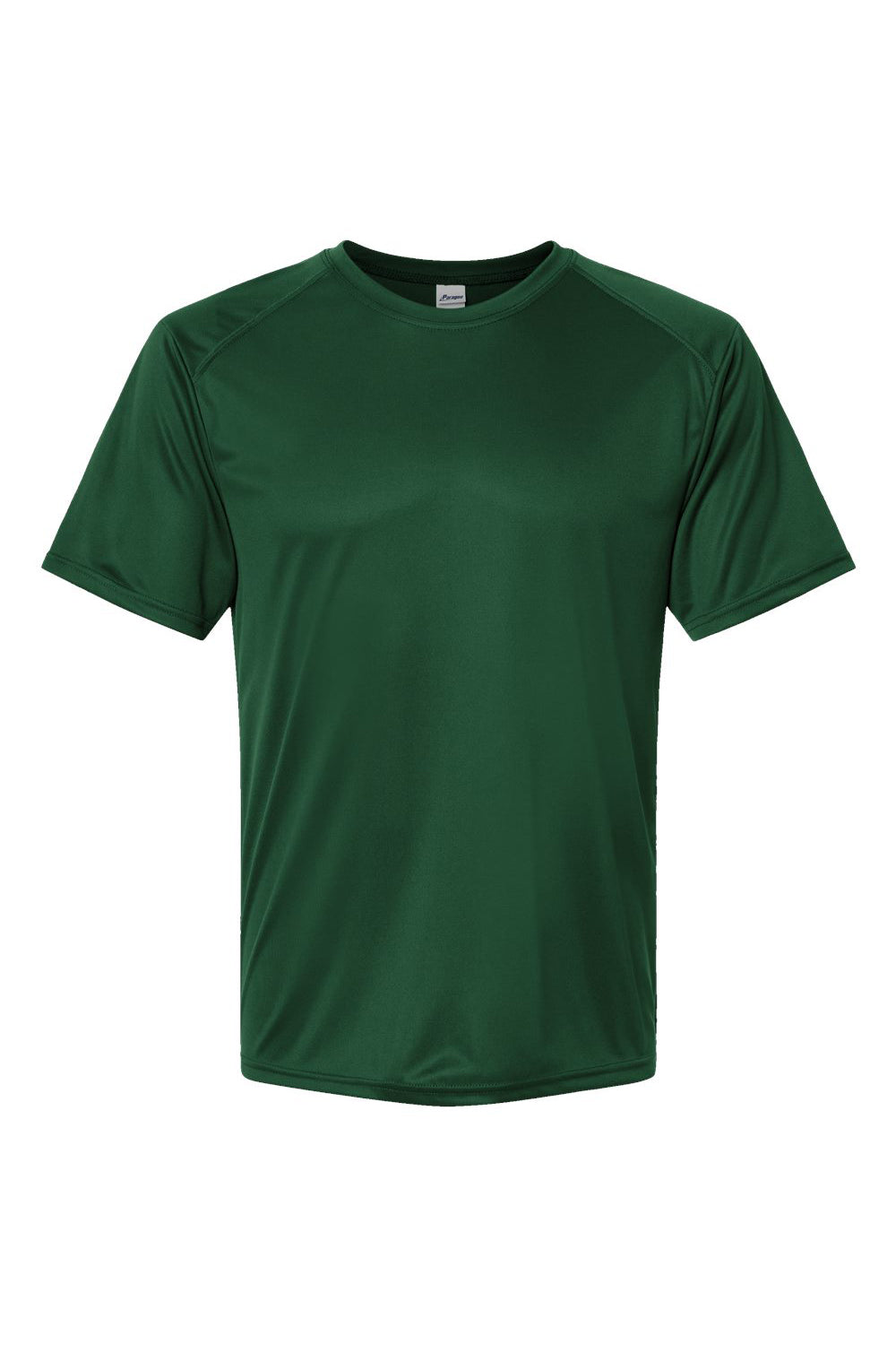 Paragon 200 Mens Islander Performance Moisture Wicking Short Sleeve Crewneck T-Shirt Hunter Green Flat Front