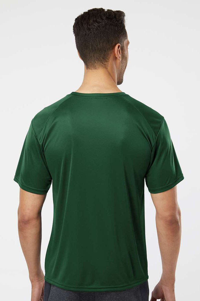 Paragon 200 Mens Islander Performance Moisture Wicking Short Sleeve Crewneck T-Shirt Hunter Green Model Back