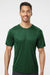 Paragon 200 Mens Islander Performance Moisture Wicking Short Sleeve Crewneck T-Shirt Hunter Green Model Front