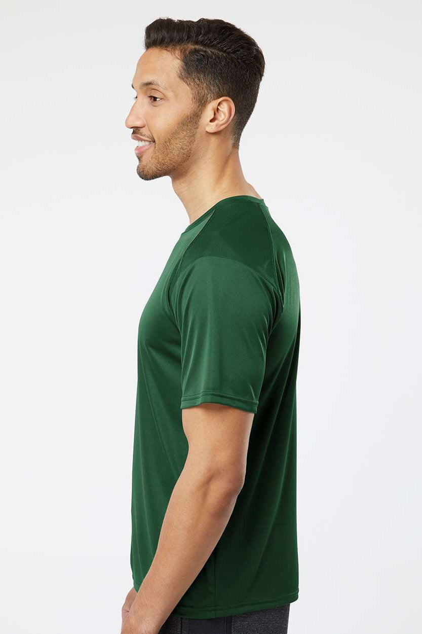 Paragon 200 Mens Islander Performance Moisture Wicking Short Sleeve Crewneck T-Shirt Hunter Green Model Side