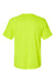 Paragon 200 Mens Islander Performance Moisture Wicking Short Sleeve Crewneck T-Shirt Safety Green Flat Back