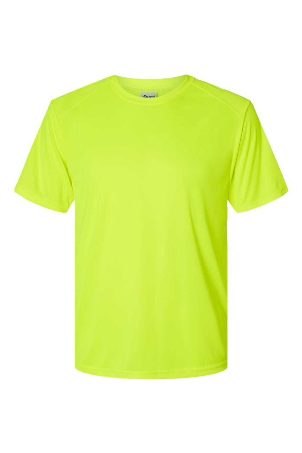 Paragon 200 Mens Islander Performance Moisture Wicking Short Sleeve Crewneck T-Shirt Safety Green Flat Front