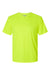 Paragon 200 Mens Islander Performance Moisture Wicking Short Sleeve Crewneck T-Shirt Safety Green Flat Front