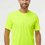 Paragon Mens Islander Performance Moisture Wicking Short Sleeve Crewneck T-Shirt - Safety Green