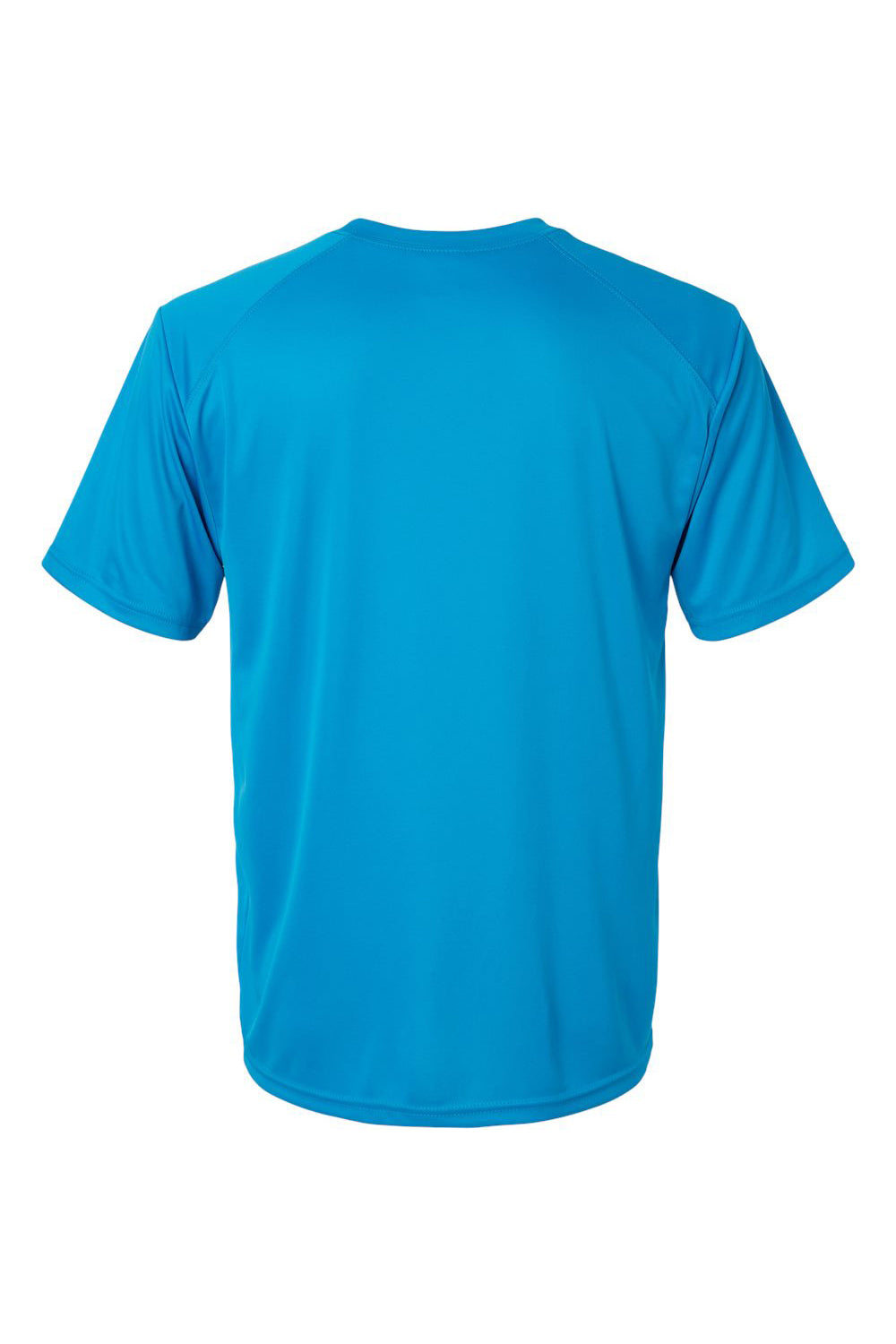 Paragon 200 Mens Islander Performance Moisture Wicking Short Sleeve Crewneck T-Shirt Turquoise Blue Flat Back