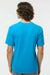 Paragon 200 Mens Islander Performance Moisture Wicking Short Sleeve Crewneck T-Shirt Turquoise Blue Model Back