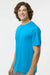 Paragon 200 Mens Islander Performance Moisture Wicking Short Sleeve Crewneck T-Shirt Turquoise Blue Model Side