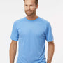 Paragon Mens Islander Performance Moisture Wicking Short Sleeve Crewneck T-Shirt - Bimini Blue - NEW