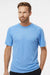 Paragon 200 Mens Islander Performance Moisture Wicking Short Sleeve Crewneck T-Shirt Bimini Blue Model Front