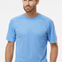 Paragon Mens Islander Performance Moisture Wicking Short Sleeve Crewneck T-Shirt - Bimini Blue