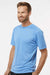 Paragon 200 Mens Islander Performance Moisture Wicking Short Sleeve Crewneck T-Shirt Bimini Blue Model Side