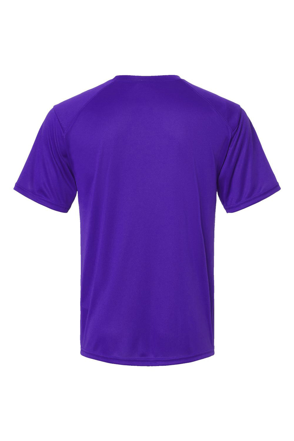 Paragon 200 Mens Islander Performance Moisture Wicking Short Sleeve Crewneck T-Shirt Purple Flat Back