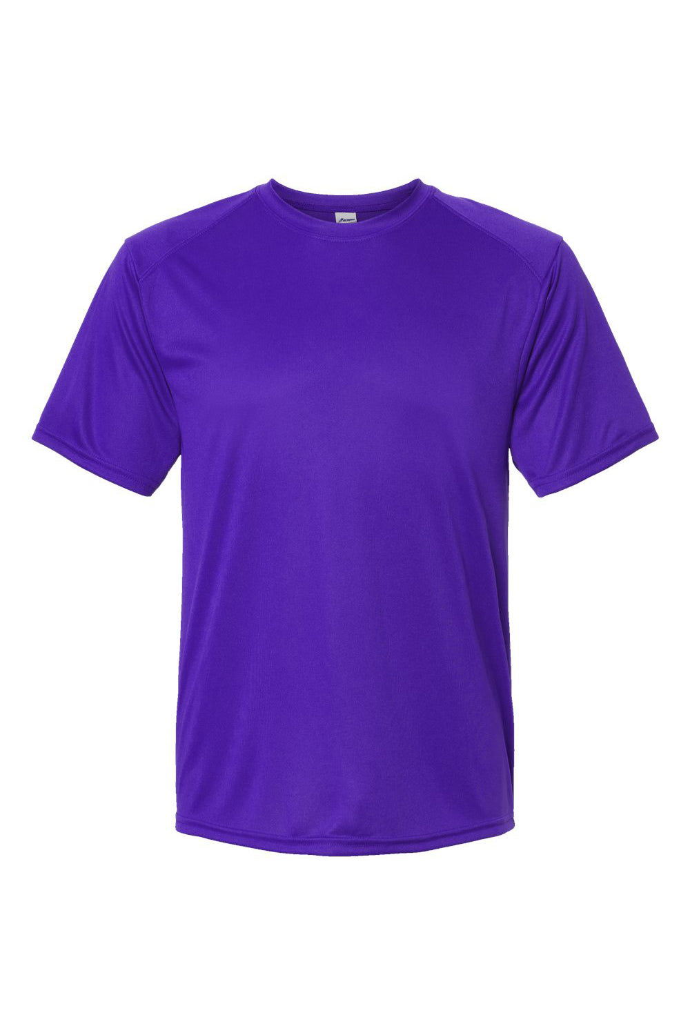 Paragon 200 Mens Islander Performance Moisture Wicking Short Sleeve Crewneck T-Shirt Purple Flat Front