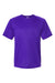 Paragon 200 Mens Islander Performance Moisture Wicking Short Sleeve Crewneck T-Shirt Purple Flat Front