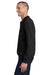 Jerzees 995M/995MR Mens NuBlend Pill Resistant Fleece 1/4 Zip Sweatshirt Black Model Side