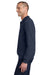 Jerzees 995M/995MR Mens NuBlend Pill Resistant Fleece 1/4 Zip Sweatshirt Navy Blue Model Side