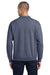 Jerzees 995M/995MR Mens NuBlend Pill Resistant Fleece 1/4 Zip Sweatshirt Vintage Heather Navy Blue Model Back