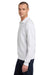 Jerzees 995M/995MR Mens NuBlend Pill Resistant Fleece 1/4 Zip Sweatshirt White Model Side