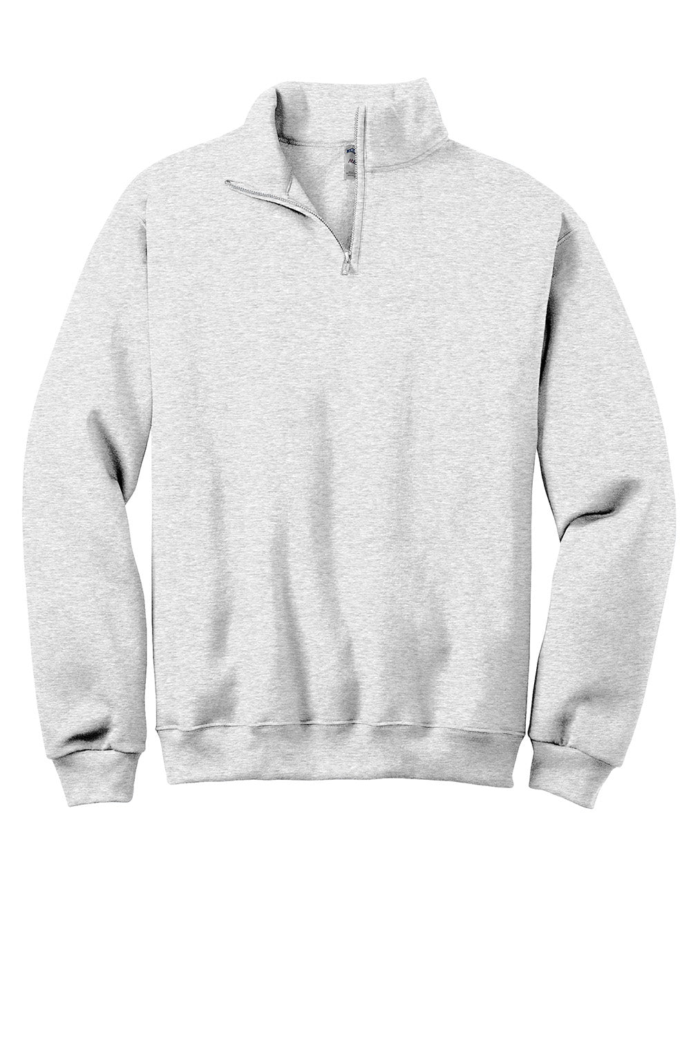 Jerzees 995M/995MR Mens NuBlend Pill Resistant Fleece 1/4 Zip Sweatshirt Ash Grey Flat Front