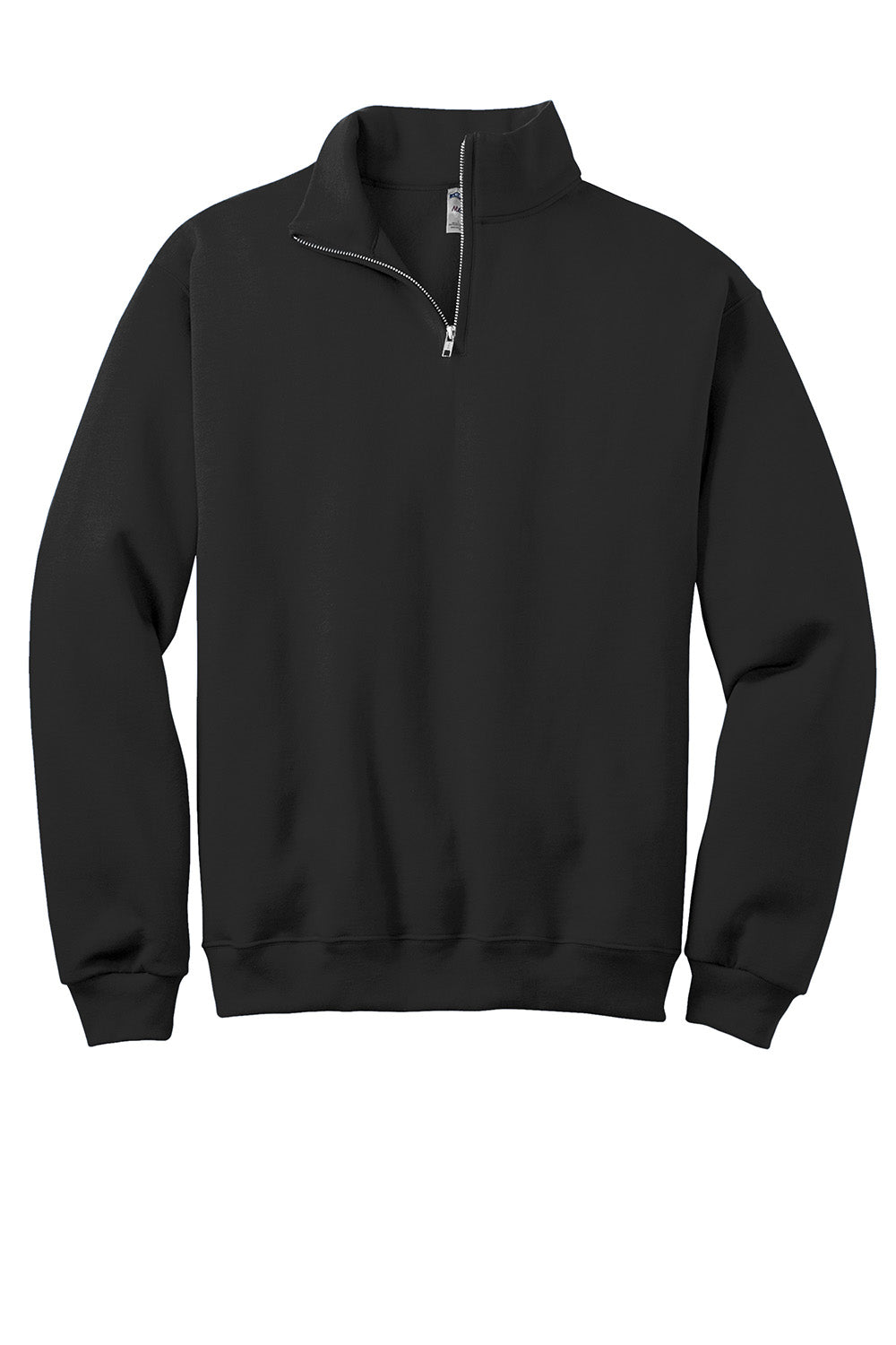 Jerzees 995M/995MR Mens NuBlend Pill Resistant Fleece 1/4 Zip Sweatshirt Black Flat Front