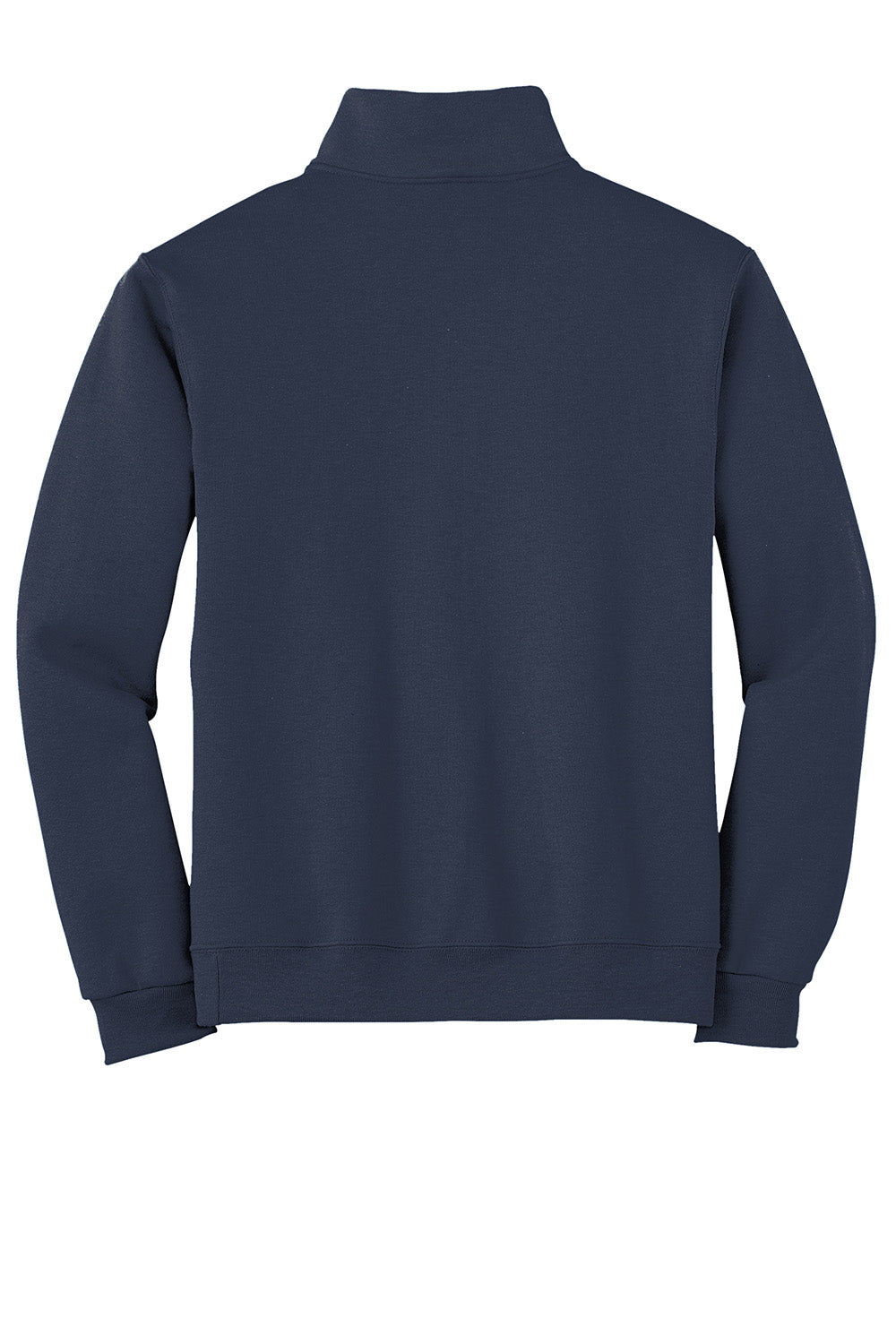 Jerzees 995M/995MR Mens NuBlend Pill Resistant Fleece 1/4 Zip Sweatshirt Navy Blue Flat Back