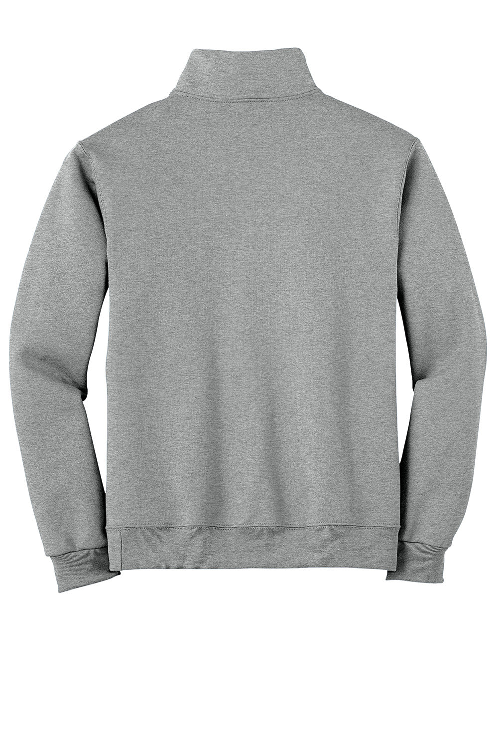 Jerzees 995M/995MR Mens NuBlend Pill Resistant Fleece 1/4 Zip Sweatshirt Oxford Grey Flat Back
