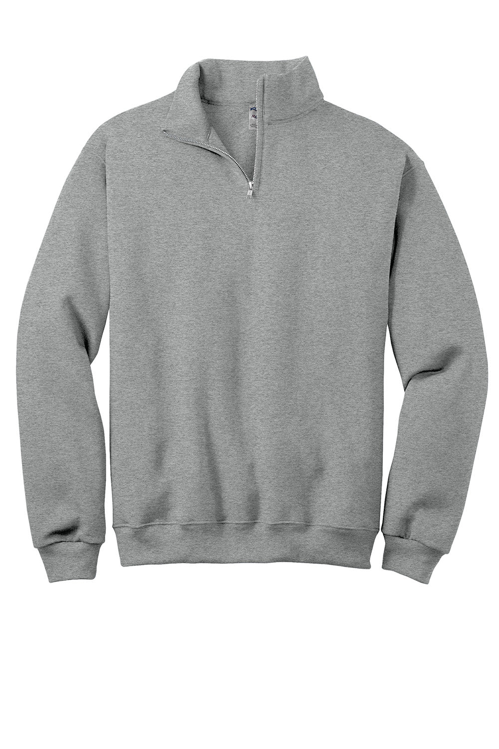 Jerzees 995M/995MR Mens NuBlend Pill Resistant Fleece 1/4 Zip Sweatshirt Oxford Grey Flat Front
