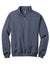 Jerzees 995M/995MR Mens NuBlend Pill Resistant Fleece 1/4 Zip Sweatshirt Vintage Heather Navy Blue Flat Front