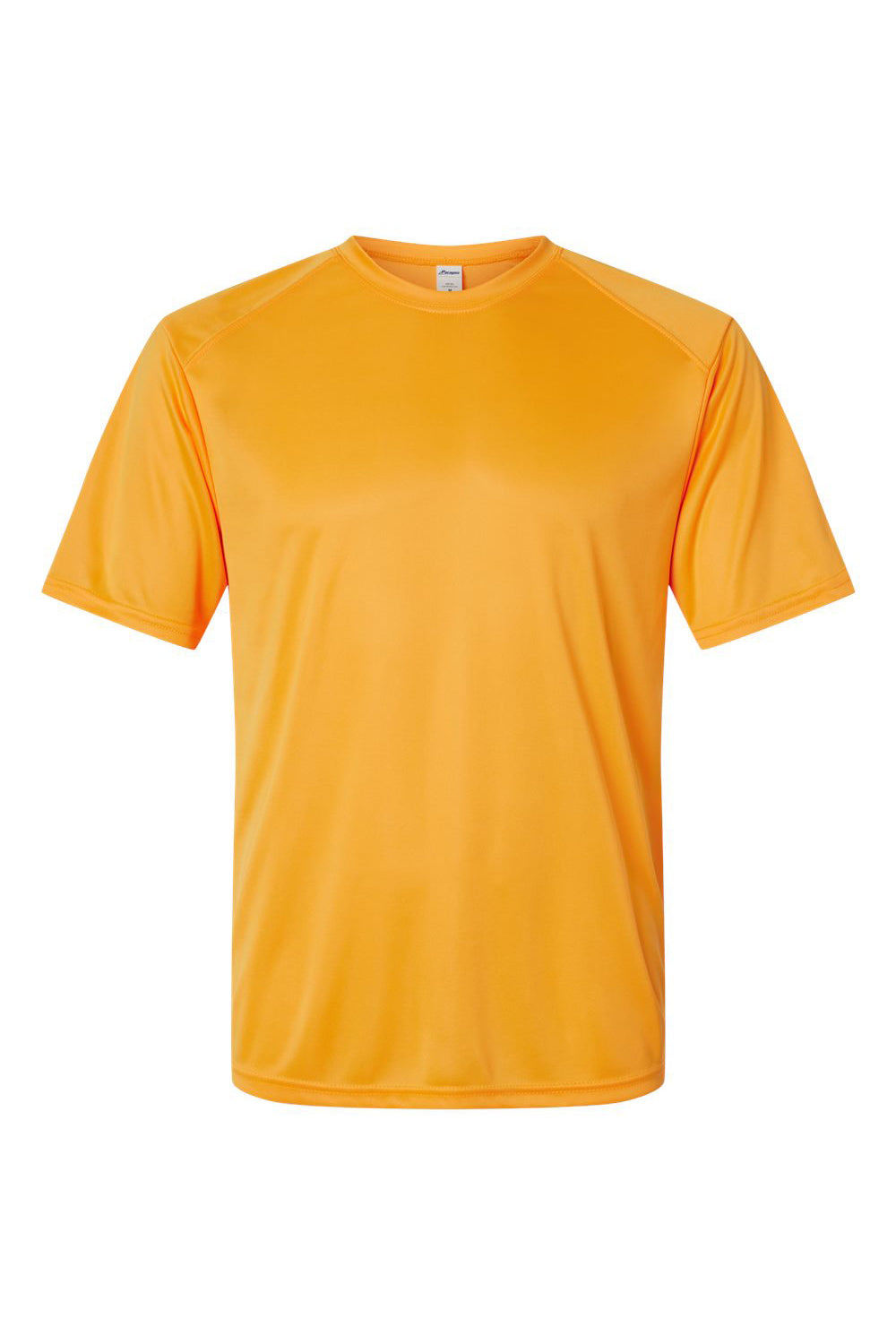 Paragon 200 Mens Islander Performance Moisture Wicking Short Sleeve Crewneck T-Shirt Gold Flat Front