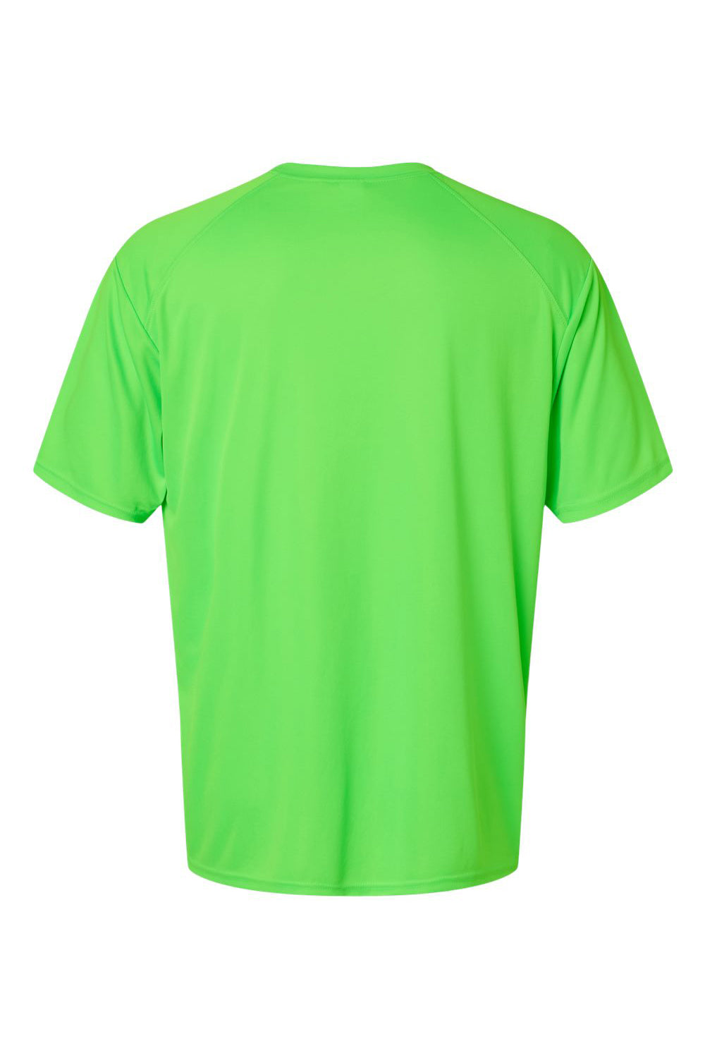 Paragon 200 Mens Islander Performance Moisture Wicking Short Sleeve Crewneck T-Shirt Neon Lime Green Flat Back