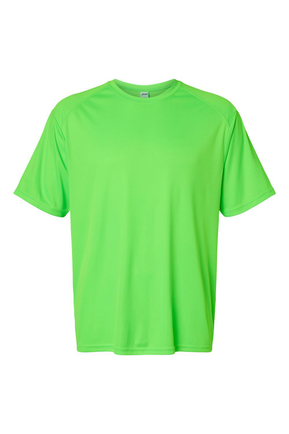 Paragon 200 Mens Islander Performance Moisture Wicking Short Sleeve Crewneck T-Shirt Neon Lime Green Flat Front