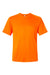 Paragon 200 Mens Islander Performance Moisture Wicking Short Sleeve Crewneck T-Shirt Neon Orange Flat Front