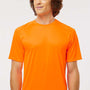 Paragon Mens Islander Performance Moisture Wicking Short Sleeve Crewneck T-Shirt - Neon Orange