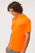 Paragon 200 Mens Islander Performance Moisture Wicking Short Sleeve Crewneck T-Shirt Neon Orange Model Side