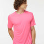 Paragon Mens Islander Performance Moisture Wicking Short Sleeve Crewneck T-Shirt - Neon Pink - NEW