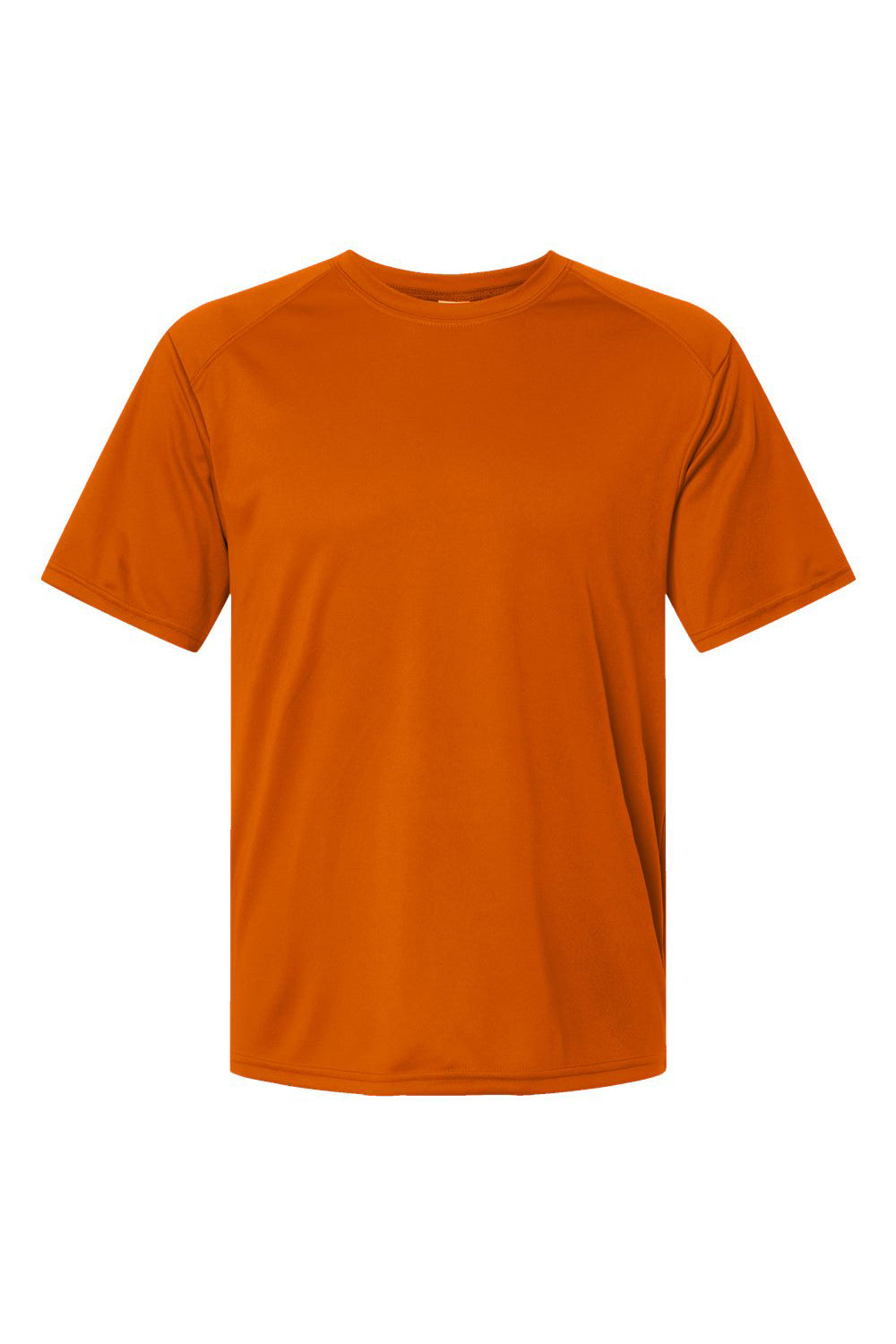 Paragon 200 Mens Islander Performance Moisture Wicking Short Sleeve Crewneck T-Shirt Orange Flat Front