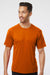 Paragon 200 Mens Islander Performance Moisture Wicking Short Sleeve Crewneck T-Shirt Orange Model Front