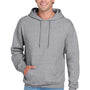 Jerzees Mens NuBlend Pill Resistant Fleece Hooded Sweatshirt Hoodie w/ Pouch Pocket - Heather Grey