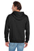 Jerzees 996M/996MR Mens NuBlend Pill Resistant Fleece Hooded Sweatshirt Hoodie w/ Pouch Pocket Black Model Back